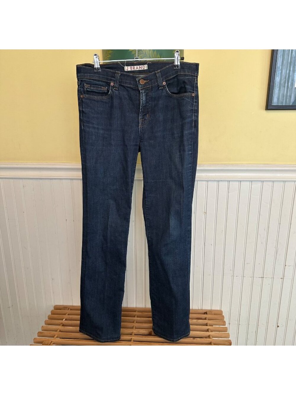 J Brand Womens Dark Wash Straight Leg Jeans Size 29 Classic Denim USA-Made